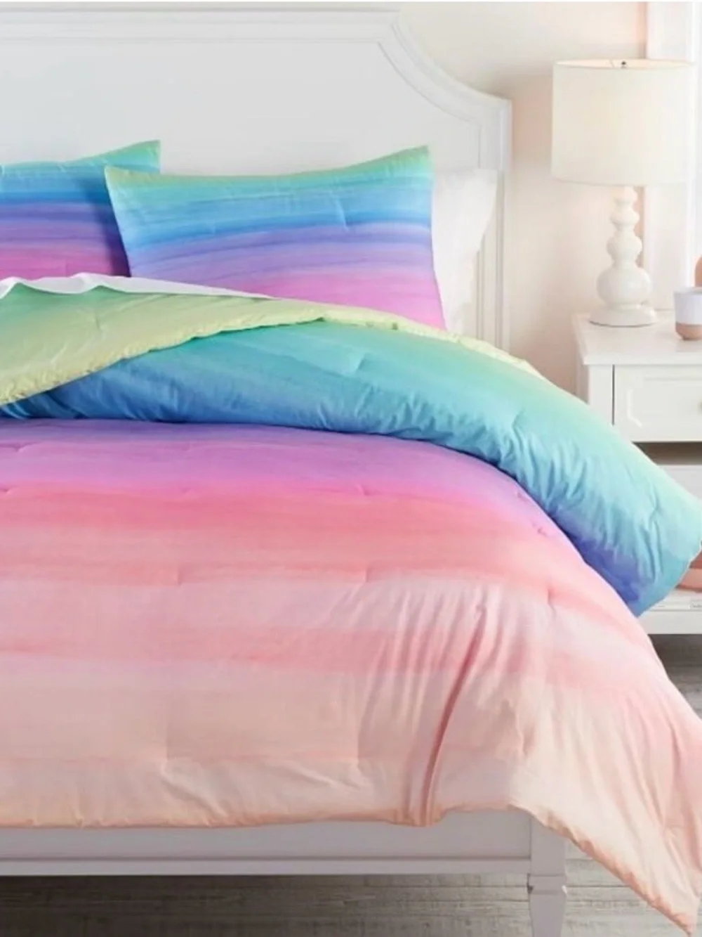 Nwot Pottery Barn | Watercolor Rainbow Ombre Comforter Bedding in Full/Queen
